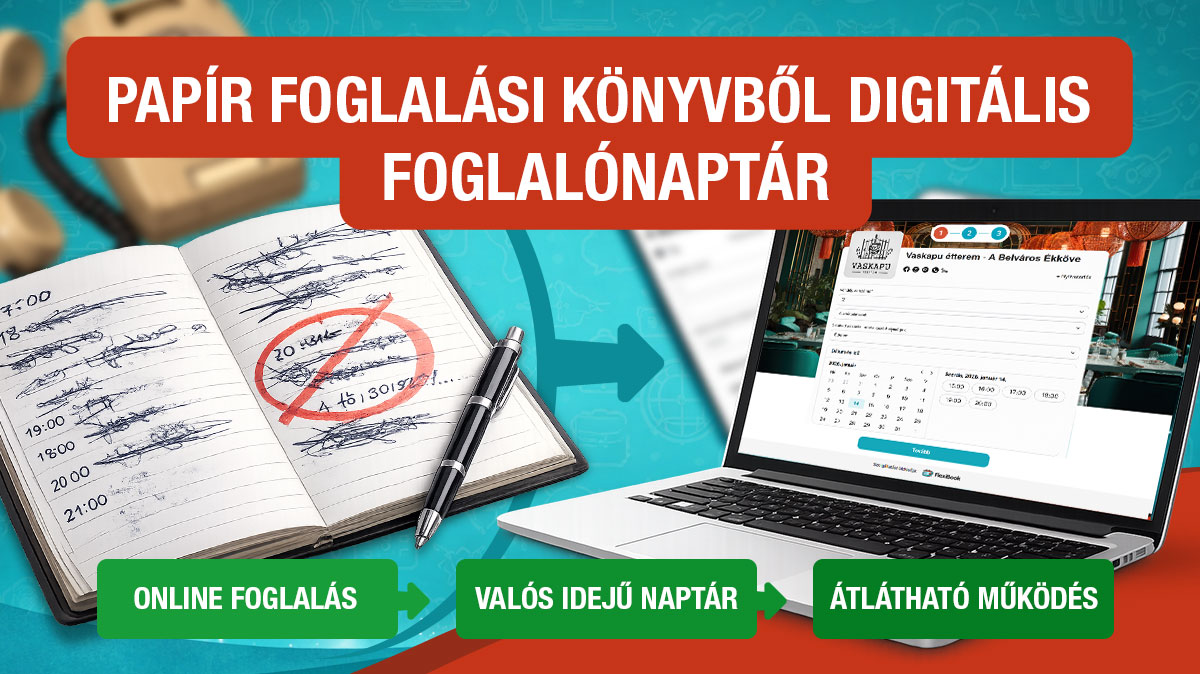 Papír foglalási könyvből digitális foglalónaptár